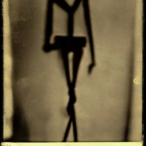 Image similar to creepy marionette puppet, horror, pediophobia, lost photograph, forgotten, final photo found before disaster, polaroid,