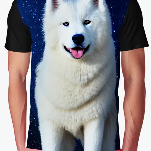 Image similar to samoyed graphic on t - shirt