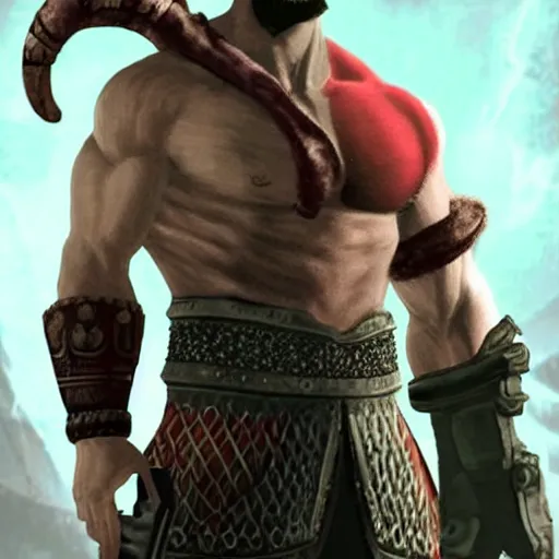 Image similar to kratos wearing agent 47 suit holding 2 desert eagle