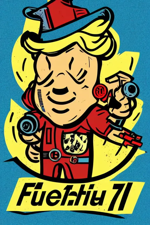 Image similar to fallout 7 6 retro futurist illustration art by butcher billy, sticker, colorful, illustration, highly detailed, simple, smooth and clean vector curves, no jagged lines, vector art, smooth andy warhol style