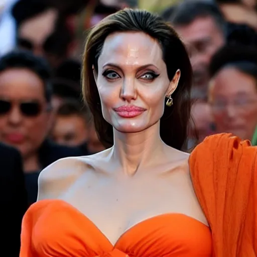 Image similar to angelina jolie as an orange