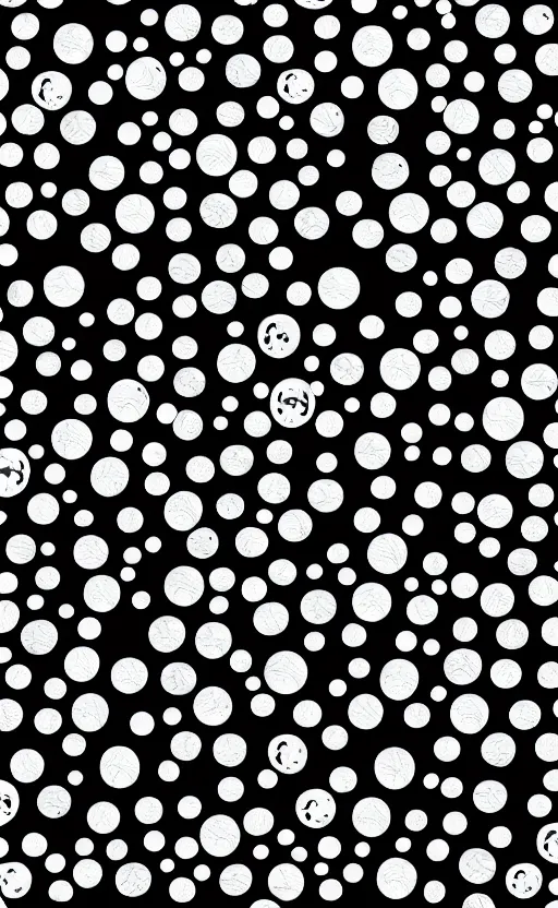 Prompt: phases of the moon pattern black background