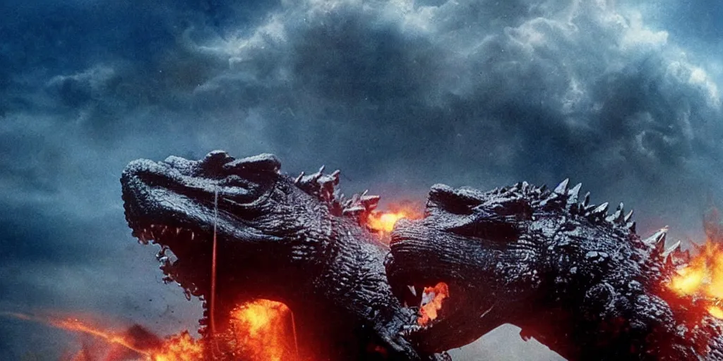 Image similar to photo of godzilla blue whale octopus monster destroying a city in a block buster hollywood movie