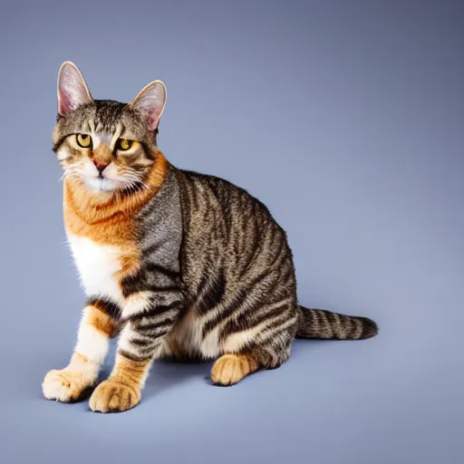 Prompt: “tabby cat sitting on the back of a large huntaway dog with a blue bone in its’ mouth, high quality, backlit”