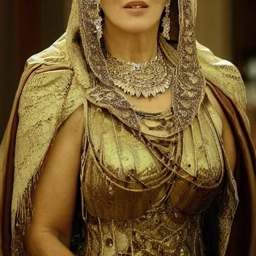 Prompt: Monica Bellucci as Queen of Iran, highly detailed, DSLR photograph