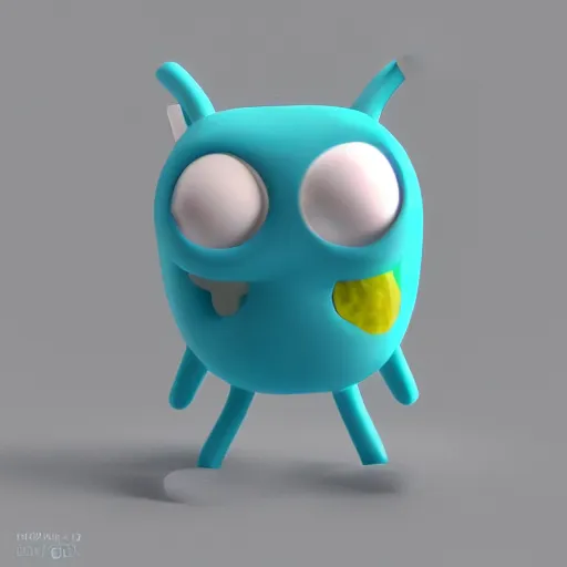 Image similar to tamagotchi, 3 d render, clay, stop motion, puppet