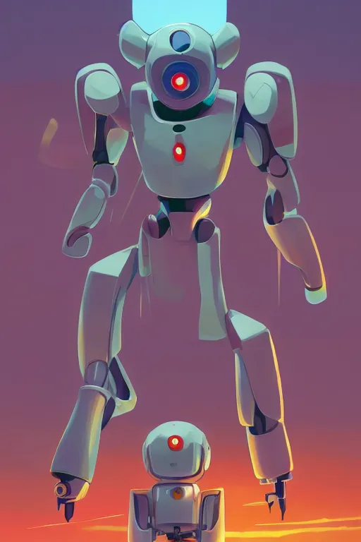 Image similar to metabots medabots medarotto medarot robot minimalist comics, behance hd by jesper ejsing, by rhads, makoto shinkai and lois van baarle, ilya kuvshinov, rossdraws global illumination ray tracing hdr radiating a glowing aura