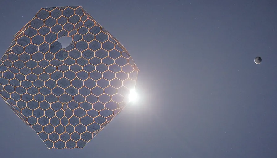 Image similar to hexagon in the sky above earth, solar eclipse, detlev van ravenswaay