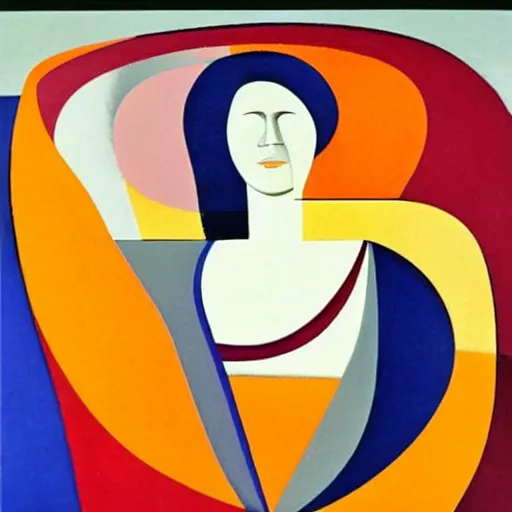 Image similar to woman as the natural landscape, her curves form the mountains and rivers of the land , high quality art in the style of cubism and georgia o’keefe,