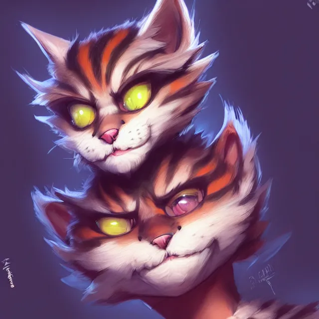 Image similar to character concept art of a young male anthropomorphic furry cat | | cute - fine - face, pretty face, key visual, realistic shaded perfect face, fine details by stanley artgerm lau, wlop, rossdraws, james jean, andrei riabovitchev, marc simonetti, and sakimichan, trending on artstation