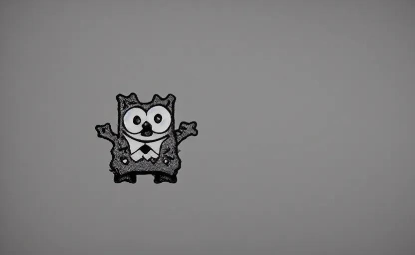 Image similar to SpongeBob, bikini bottom, photo quality, trending on art station, blur, unfocus, monochrome, 35mm
