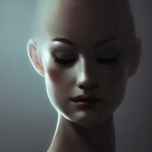 Prompt: shameless woman whis impudent facial expression, shadow of the cross, elegant, dark and mysterious, atmospheric, trending on artstation, highly detailed, digital painting, volumetric light, concept art, middle focus, illustration