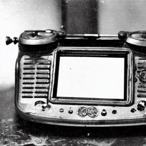 Image similar to an early 1900s photo of an iphone