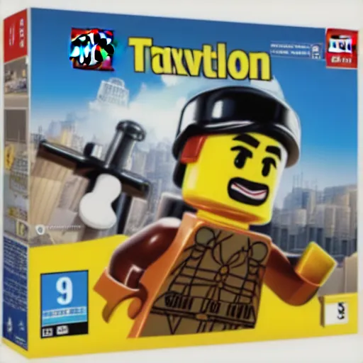 Image similar to PlayStation 4 boxart of Lego Tax Evasion The Video Game