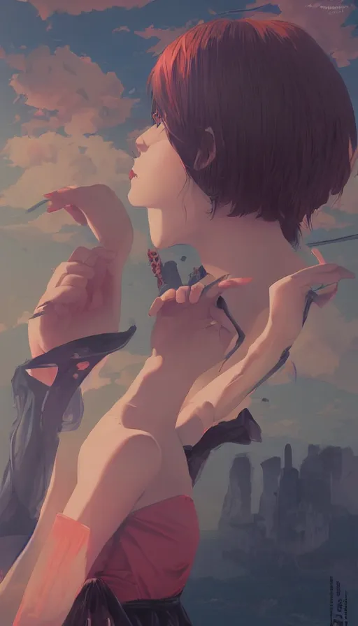 Prompt: the end of the world, by ilya kuvshinov