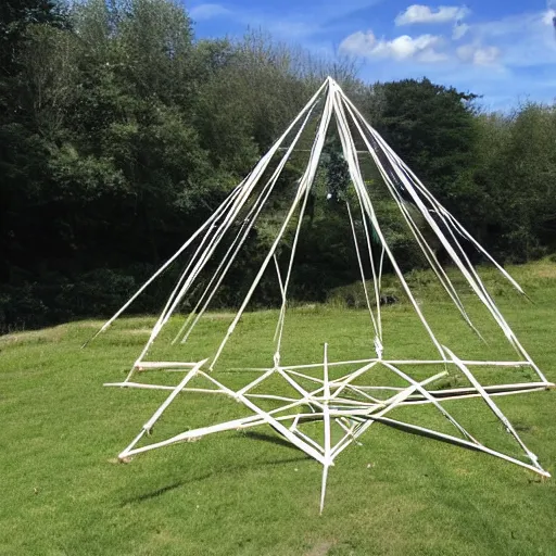 Prompt: tensegrity,