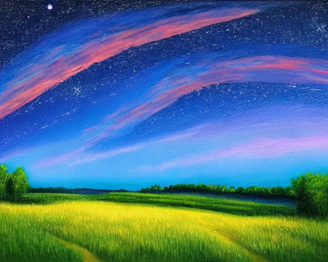 Image similar to scenic view of the sky on a summer night, ultradetailed,,