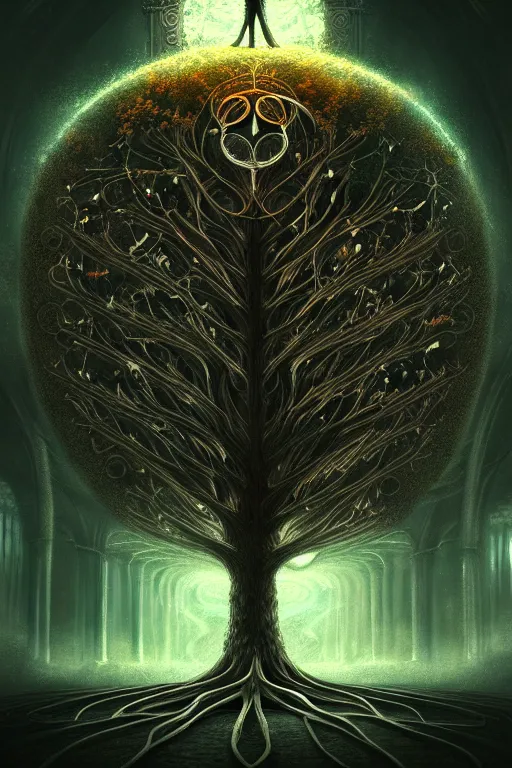 Prompt: tree of life, future, illustration, high quality, details, intricate, atmosphere, highly detailed, cinematic, digital painting, deviantart, cinematic, concept art