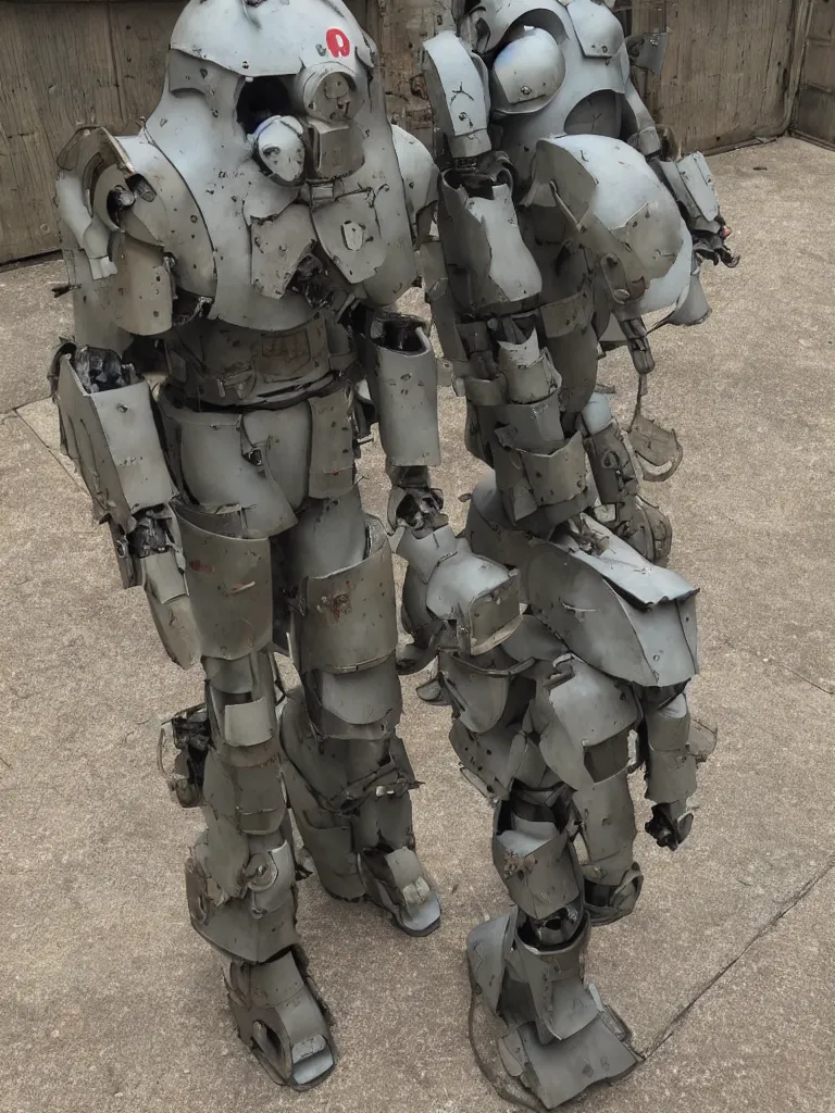 Image similar to maschinen krieger armored walking suit in the style of makoto kobayashi