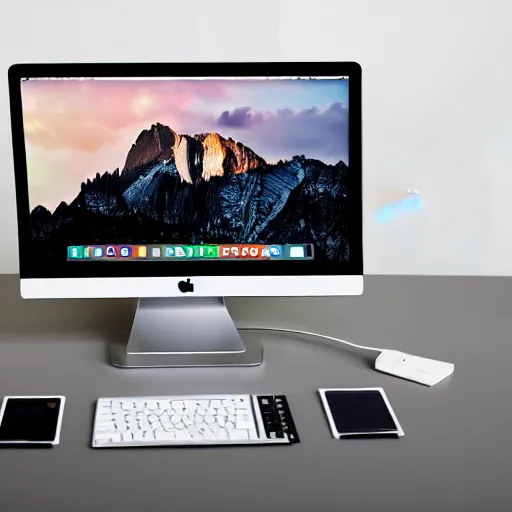 Prompt: product photoshoot of clean modern hand crafted mac monitor pro display xpr luxury smooth color metal white silver with black leather padding well design ultrareallistic detailed high quality 8 k photorealistic ultra realistic