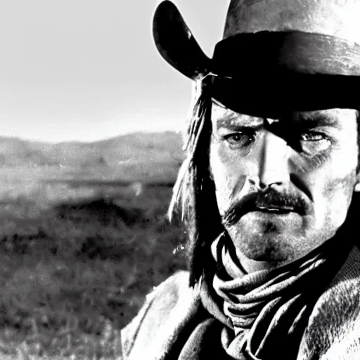 Image similar to a film still of Johnny Joestar in ''The Good, the Bad and the Ugly''(1966)