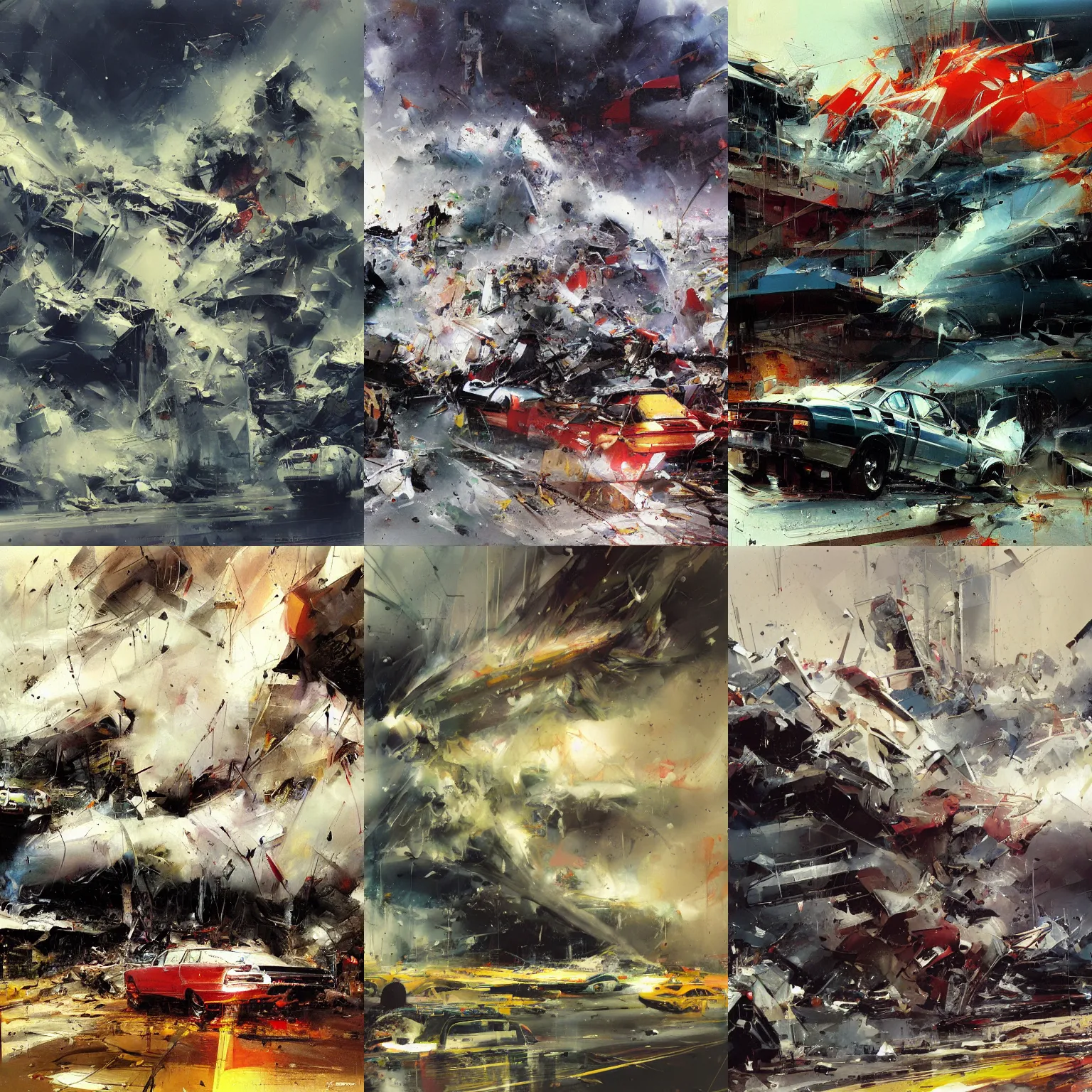 Prompt: feeling of despair, tornado, storm, by john berkey, artstation