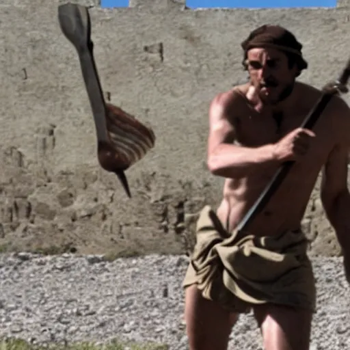 Image similar to film still of King David Slaying Goliath (2012)