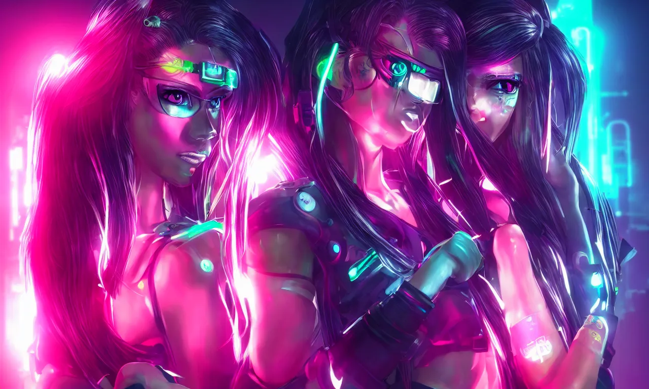 Image similar to neon cyberpunk sailor moon with arm tattoos, 1 / 4 headshot, cinematic lighting, dystopian scifi gear, gloomy, profile picture,