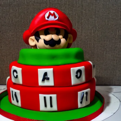 Image similar to a mario brothers cake