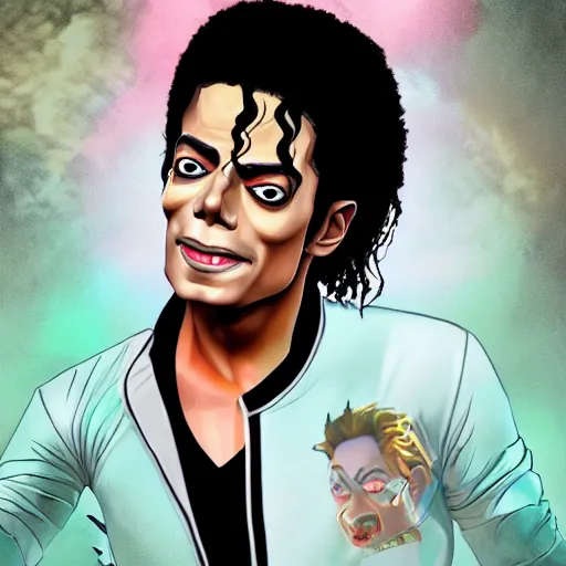 Prompt: a photo of michael jackson in the artstyle of Rick and Morty, hyperdetailed, artstation, digital art, photorealism, accurate, 8k,