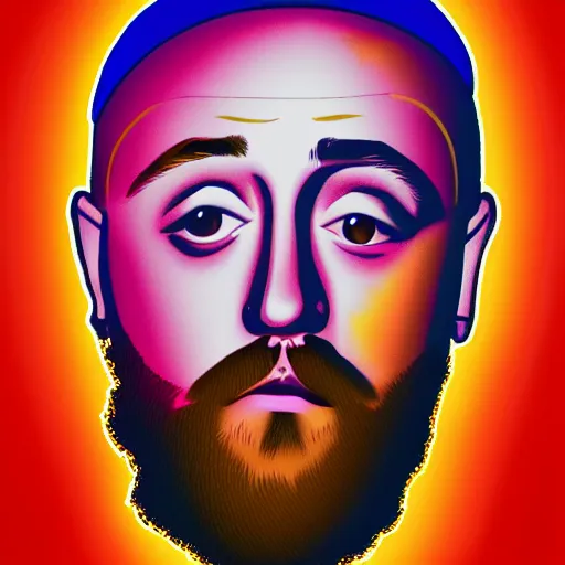 Image similar to an ultra detailed picture portrait of Mac Miller and Jesus smoking a joint in heaven, 8k, photorealistic,