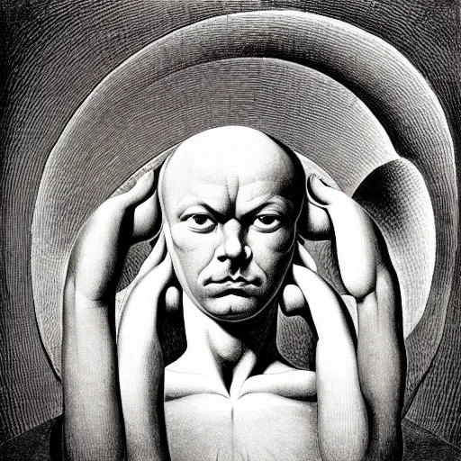 Image similar to lithography on paper secret artefact conceptual figurative post - morden monumental dynamic portrait by william blake and escher and hogarth, inspired by magritte, illusion surreal art, highly conceptual figurative art, intricate detailed illustration, controversial poster art, polish poster art, geometrical drawings, no blur