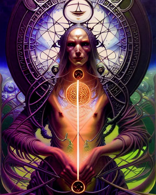 Image similar to judgement tarot card, fantasy character portrait made of fractals, ultra realistic, wide angle, intricate details, the fifth element artifacts, highly detailed by peter mohrbacher, hajime sorayama, wayne barlowe, boris vallejo, aaron horkey, gaston bussiere, craig mullins