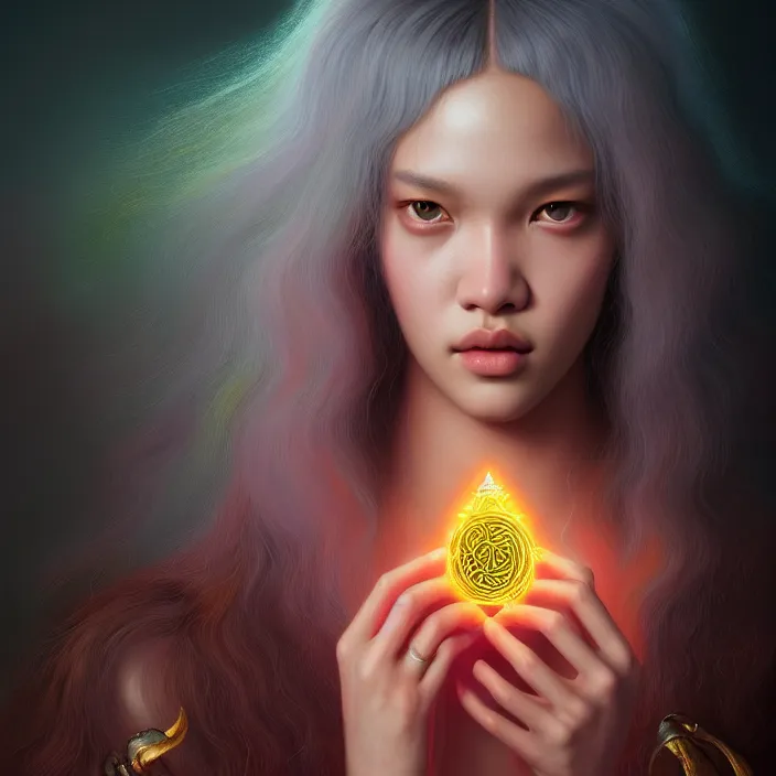 Prompt: jossi of blackpink, king, tarot card, highly detailed, digital painting, smooth, sharp focus, illustration, ultra realistic, octane, render, unreal engine 8 k, art by artgerm and agostino arrivabene