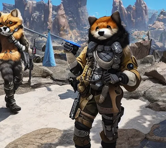 Prompt: furries in apex legends