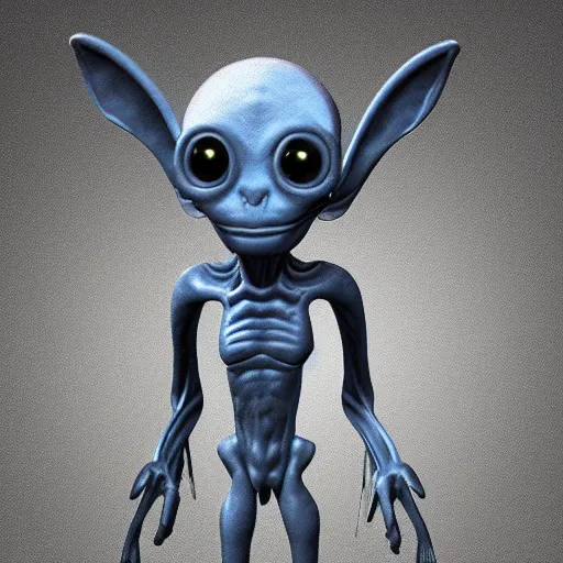 Prompt: A 3d render of Pierre the alien