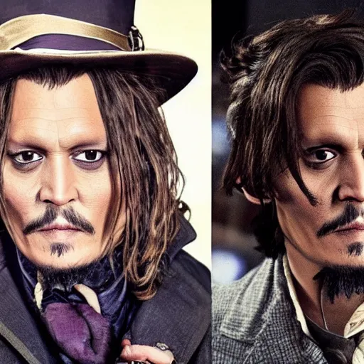 Image similar to johnny depp as doctor who