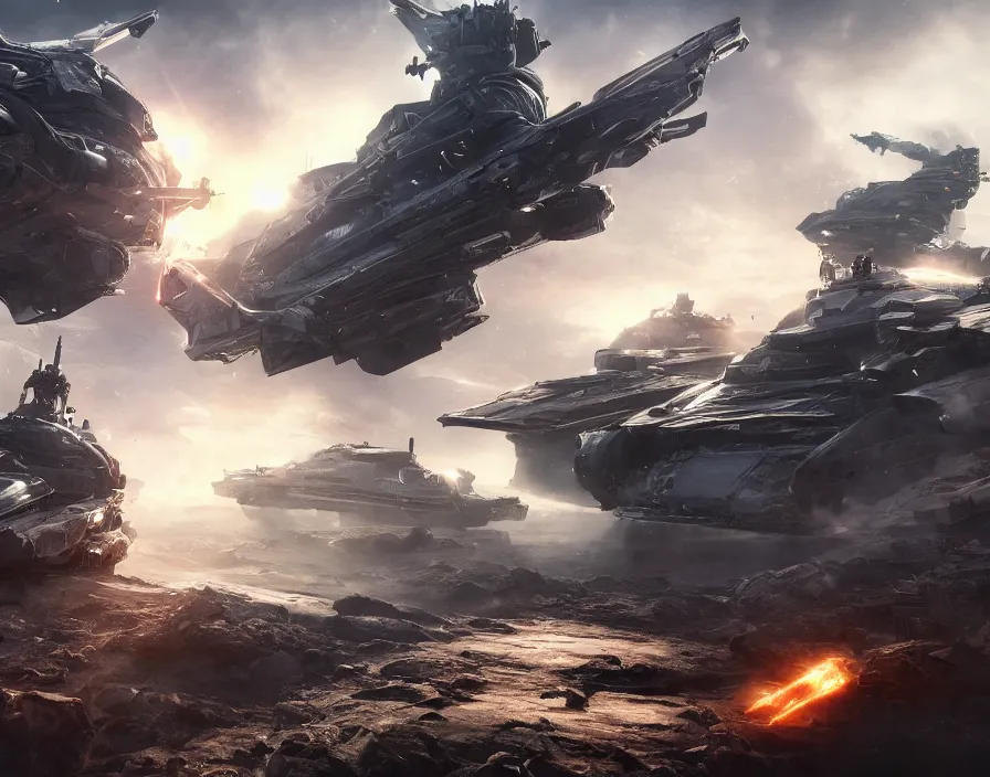 Image similar to futuristic battle, futuristic armor and tanks, beautiful texture, beautiful graphics, fantasy artwork, very beautiful scenery, hd, hdr, ue 5, ue 6, unreal engine 5, cinematic 4 k wallpaper, 8 k, ultra detailed, by popular digital, details, beautiful image ever created, high resolution, artstation, award winning