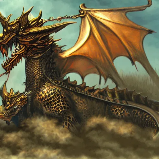 Prompt: 1 9 9 6 nintendo pre - rendered concept art of dragon's dogma