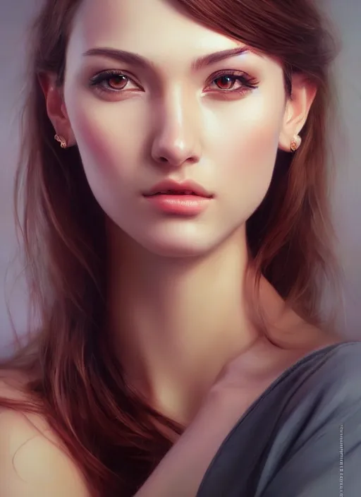 Image similar to photo of a gorgeous young woman in the style of stefan kostic, realistic, sharp focus, 8k high definition, insanely detailed, intricate, elegant, art by stanley lau and artgerm