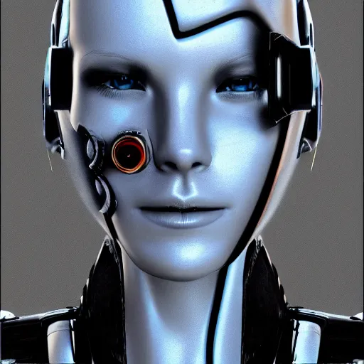 Image similar to portrait of robot, cyberpunk, ultra realistic