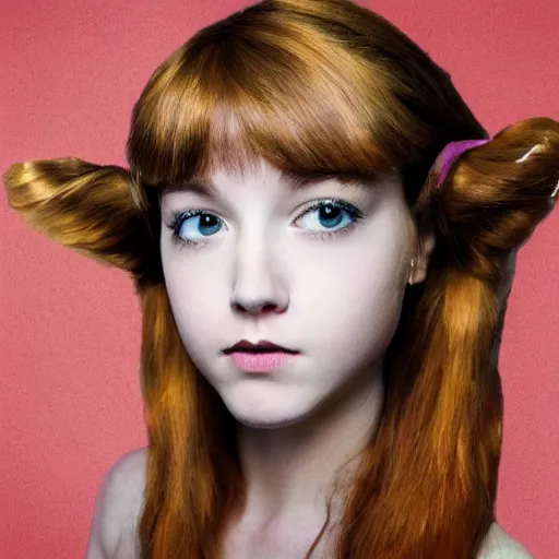 Image similar to a masterpiece portrait photo of a beautiful young woman who looks like a manic pixie dream girl princess zelda, symmetrical face