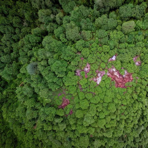 Prompt: a photograph from a high view point of a world made of greasy skin, folds of belly flab, skin, veins, bruises, scabs, warts, acne, highly detailed, wide angle lens, depth of field, distance fog, even lighting, hdri