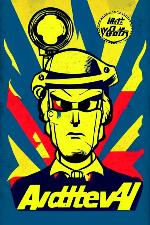 Image similar to fallout 7 6 retro futurist illustration art by butcher billy, sticker, colorful, illustration, highly detailed, simple, smooth and clean vector curves, no jagged lines, vector art, smooth andy warhol style