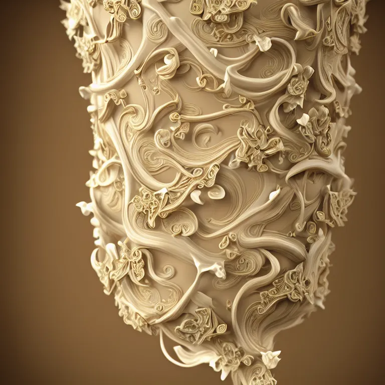 Image similar to wonderful princess of cream liquid vines with a cream liquid skin, ornate 8 k gorgeous intricate cream detailed, accent white lighting, dramatic light, octane render