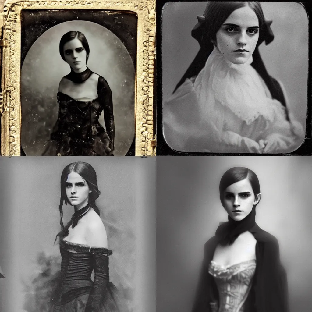 Prompt: A daguerreotype photograph of an evil looking king of Emma Watson in the style of league of legends character full body league of legends splash art