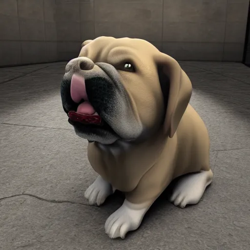 Prompt: puppy as a mafia gangster, statue, 4k, volumetric lighting, hyper realistic