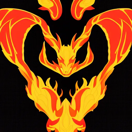 Image similar to fire dragon head vector art