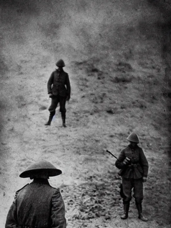 Prompt: faceless man, ww1 photo, grainy, high detail, high resolution,