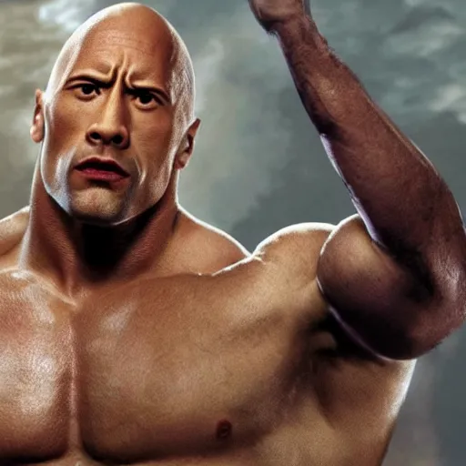 Prompt: dwayne johnson as the rock in psx, gameplay screenshot,